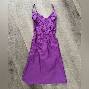 Rebecca Taylor Women’s Purple Dotted Silk Women’s Dress Size 4